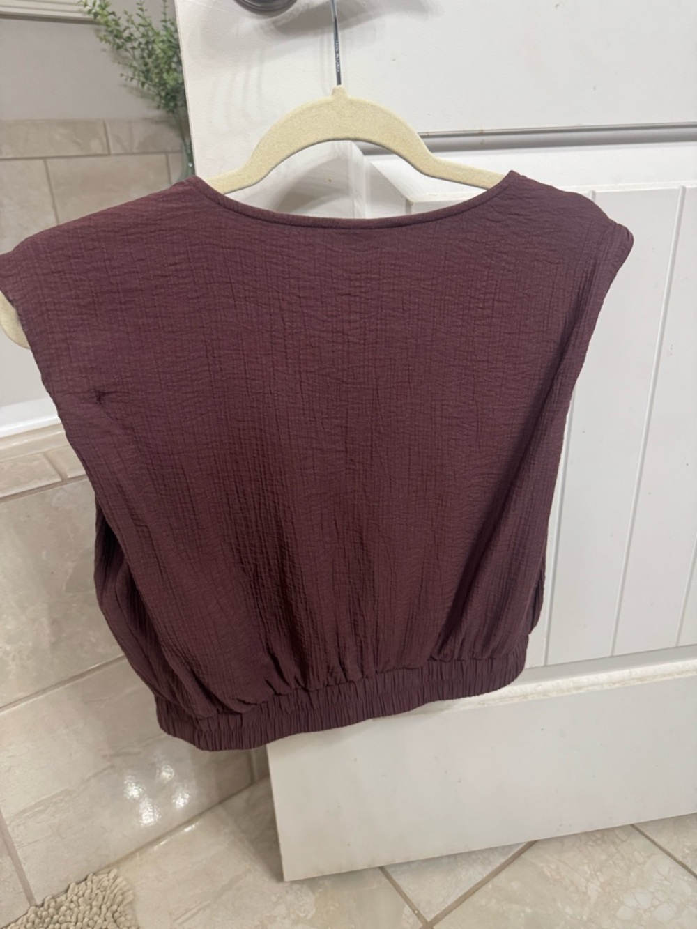 A New Day Womens Modern Gauze V-Neck Tank - Brown - Picture 4 of 5
